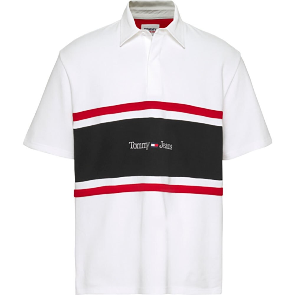 

Поло Tommy Jeans Clbk Linear Rugby, белый