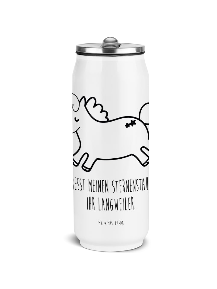 

Mr. & Mrs. Panda Спортивная бутылка для воды «Единорог: Счастливый» с надписью белого цвета