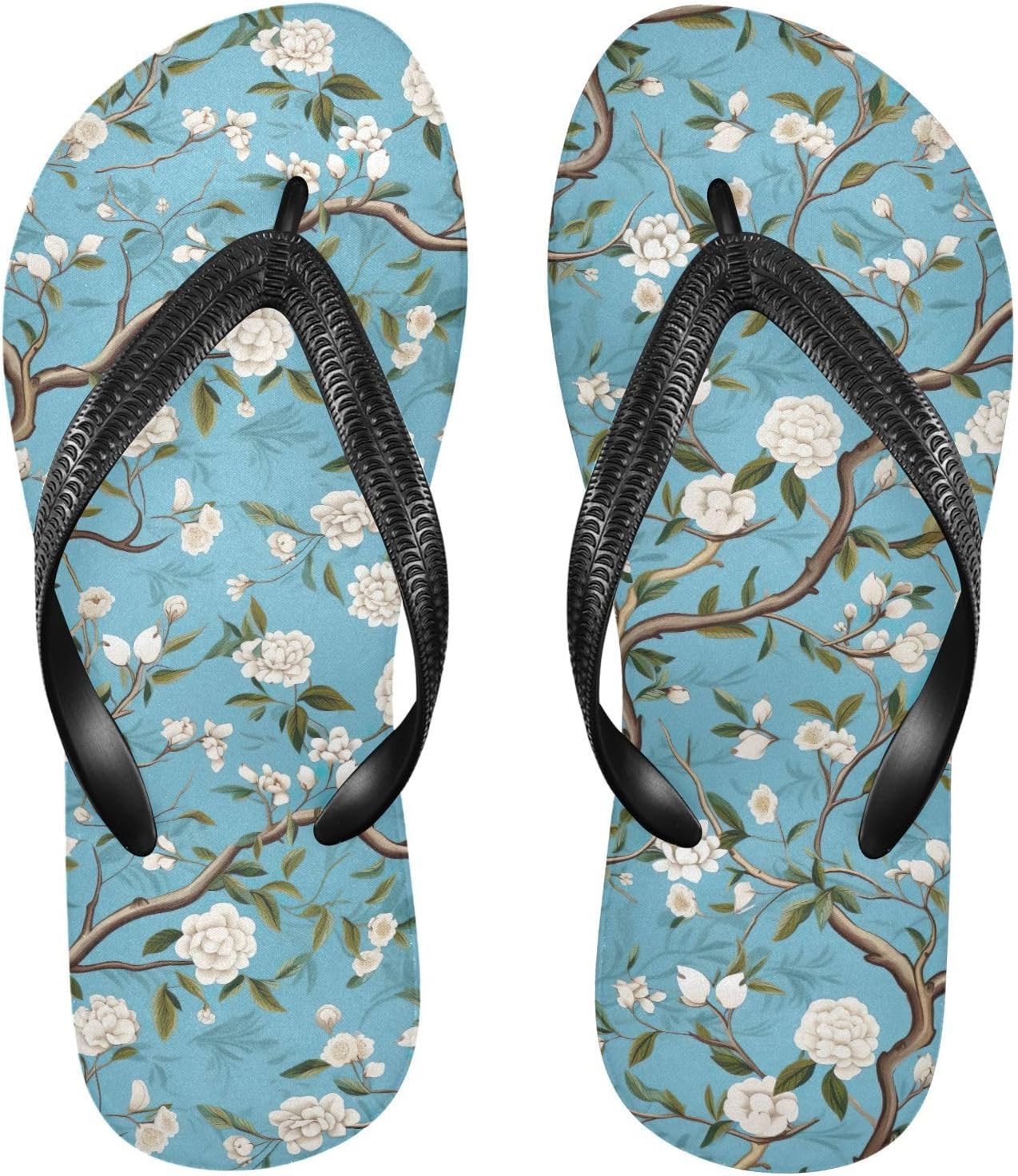 

Шлепанцы SPRIPORT с цветами, синие, тонкие для женщин и мужчин