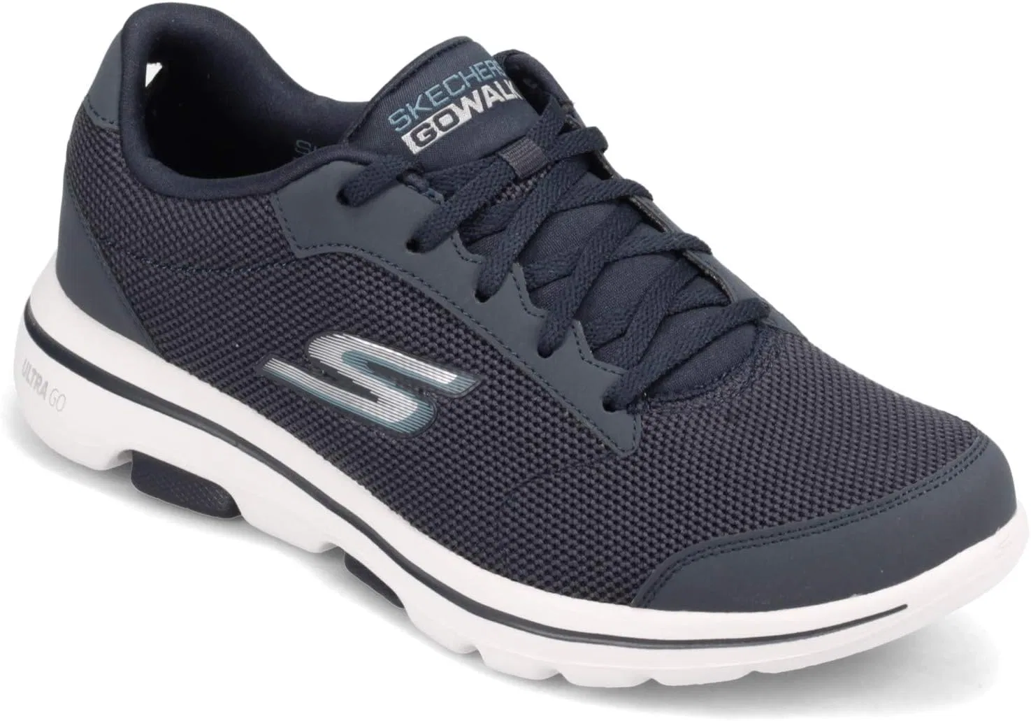 Мужские кроссовки Skechers Go Walk 5 Demitasse, 3-Navy Textile Synthetic Blue Trim — фото 3