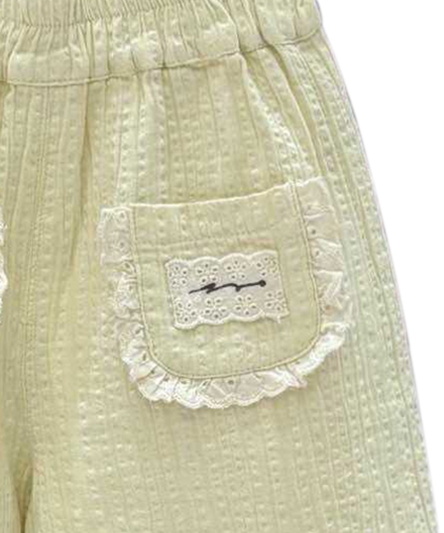 Хлопковые брюки с вафельными карманами Aimoha Kids, Yellow — фото 3