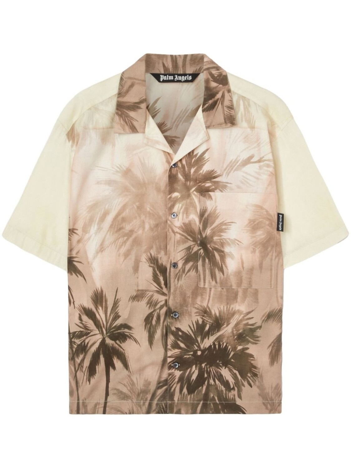 

Palm Angels рубашка Sunset Palms Bowling, нейтральный цвет
