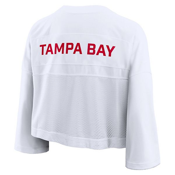 Женская белая футболка Tampa Bay Buccaneers Primetime с сетчатыми вставками Dri-FIT Nike — фото 3