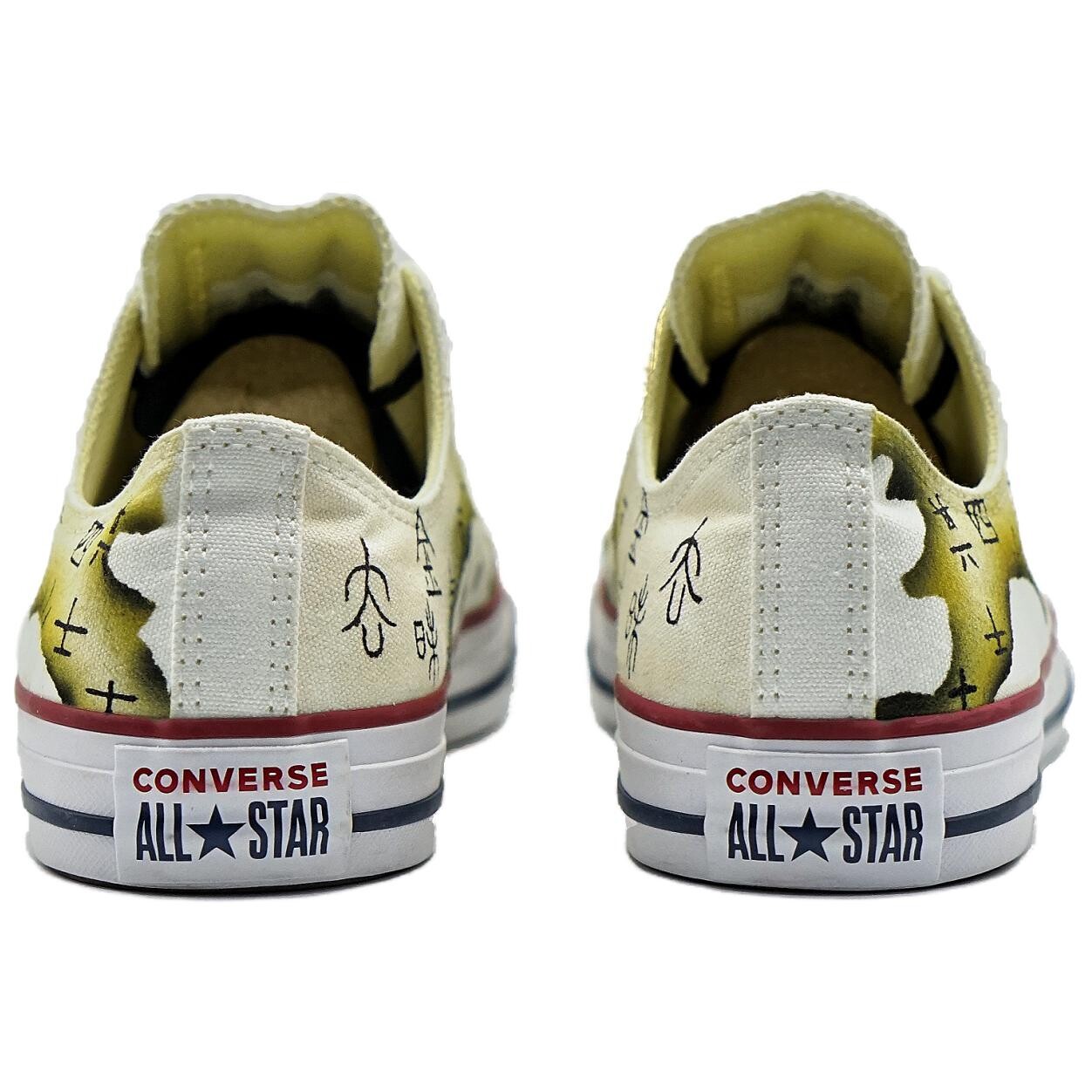 Кроссовки Chuck Taylor All Star Canvas унисекс с низким верхом желтого/бежевого цвета Converse — фото 4