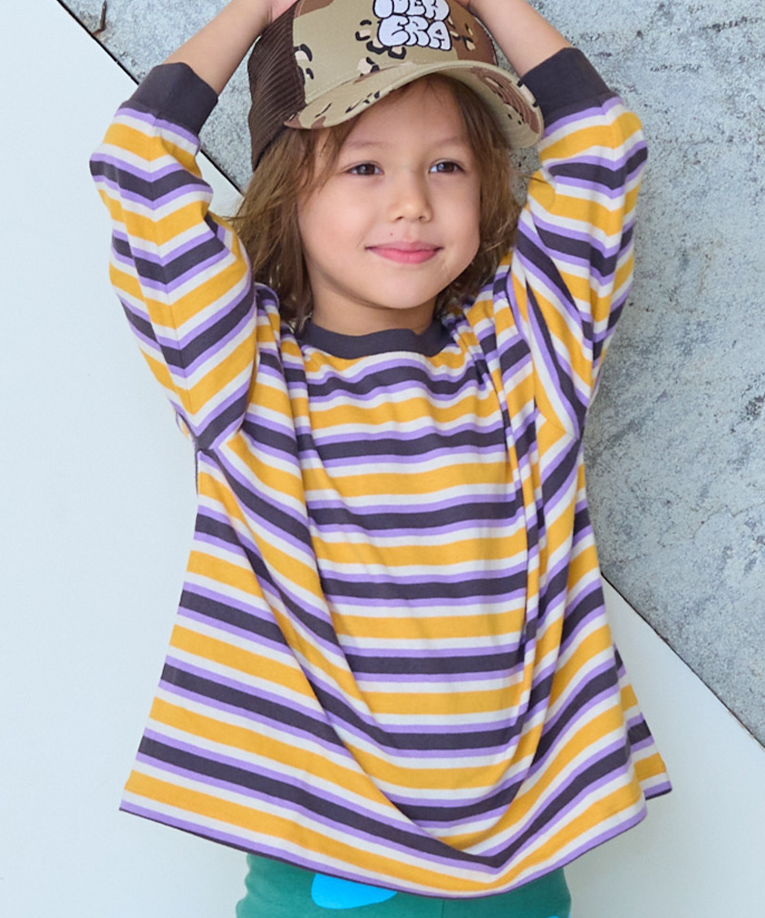 Футболка Saxome multi-border long tee Markey'S, Yellow BD