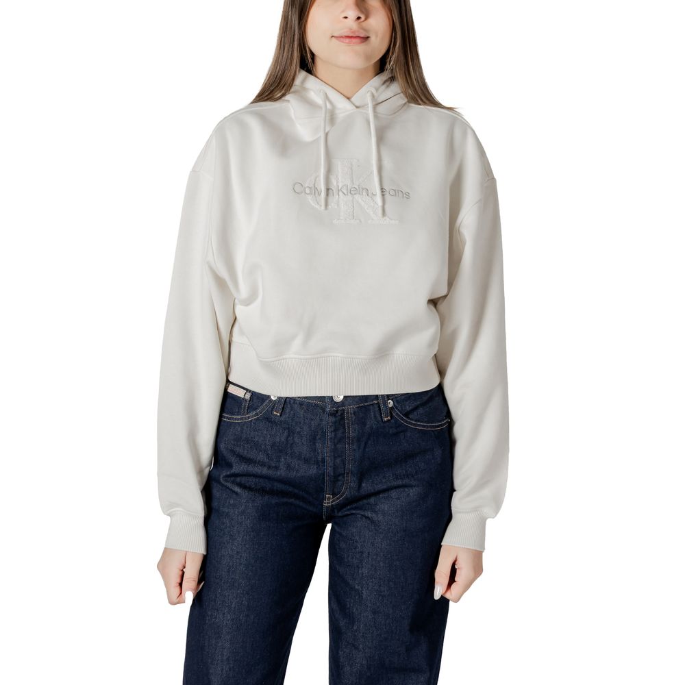 

Кремовый хлопковый свитер Calvin Klein Jeans
