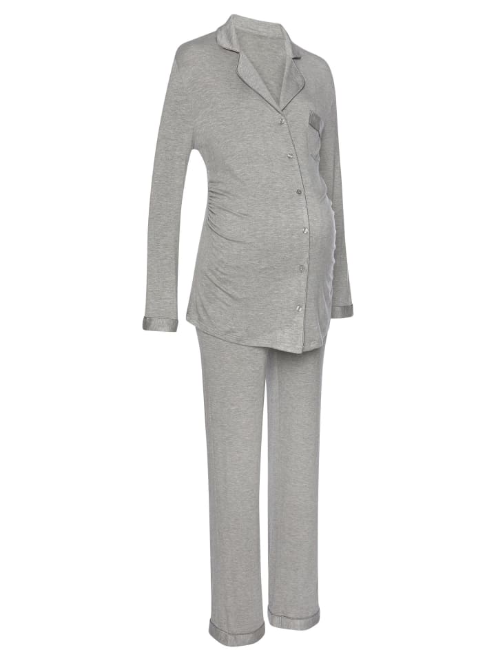 

LASCANA Пижама для беременных серого цвета