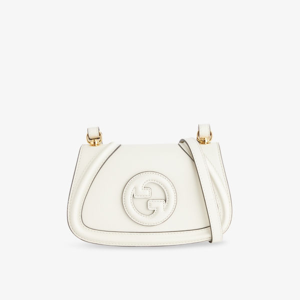 

Блуждайка маленькая кожаная сумка через плечо Gucci, белый