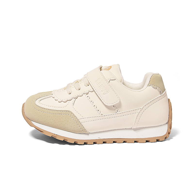 

Прочные дышащие низкие детские повседневные кроссовки milk tea beige kids Snoffy, Milk Tea