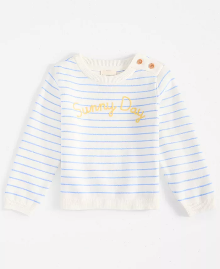 

Детский полосатый хлопковый свитер Baby Sunny Day First Impressions, белый