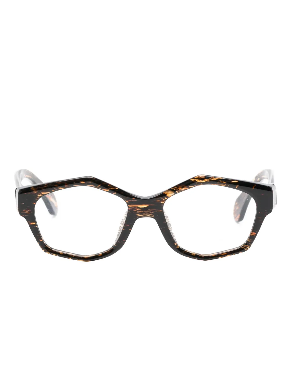 

Очки в геометричной оправе Alain Mikli, коричневый