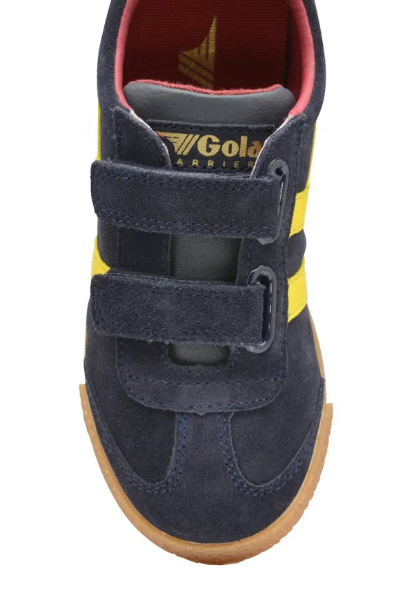 Кроссовки classics harrier с ремешком Gola, Bleu Marine Jaune Soleil Rouge — фото 4