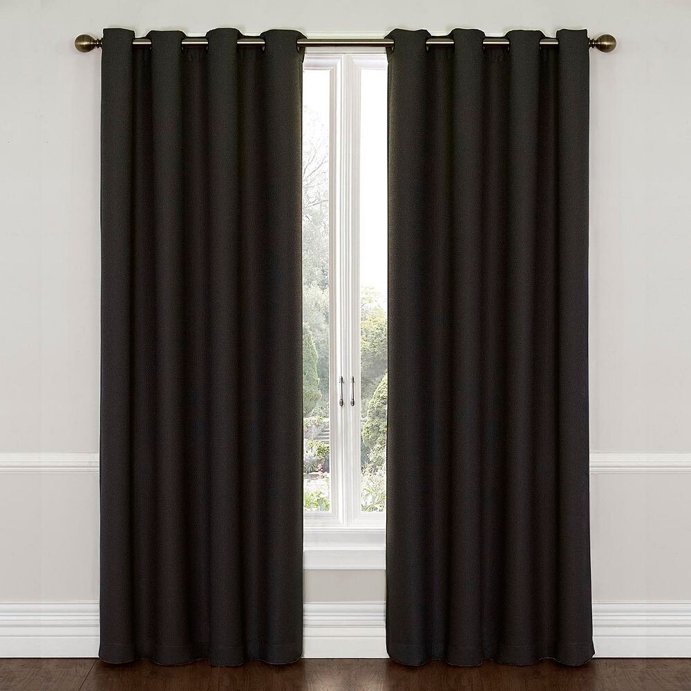 

eclipse Wyndham Blackout 1-панельная оконная штора Eclipse, цвет Jet Black