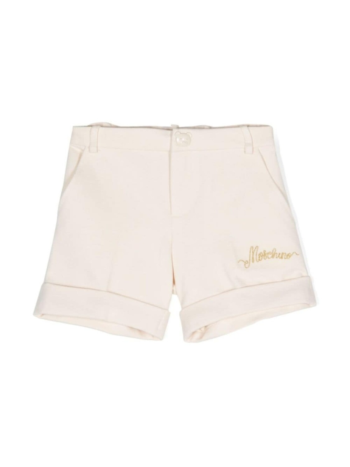 

Moschino Kids шорты из джерси с вышитым логотипом, нейтральный цвет
