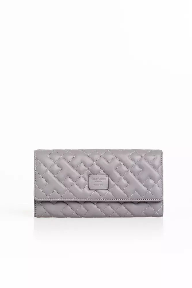 

Кошелек женский из серой кожи Trussardi