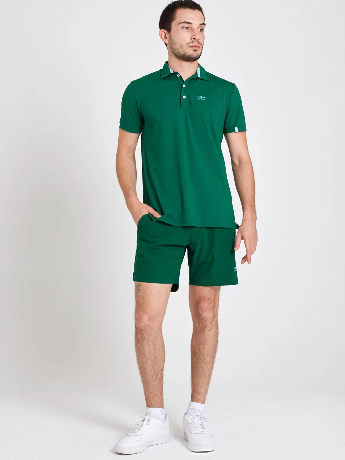 Спортивные шорты Sportkind Regular Workout Pants Shorts regular темно-зеленого цвета