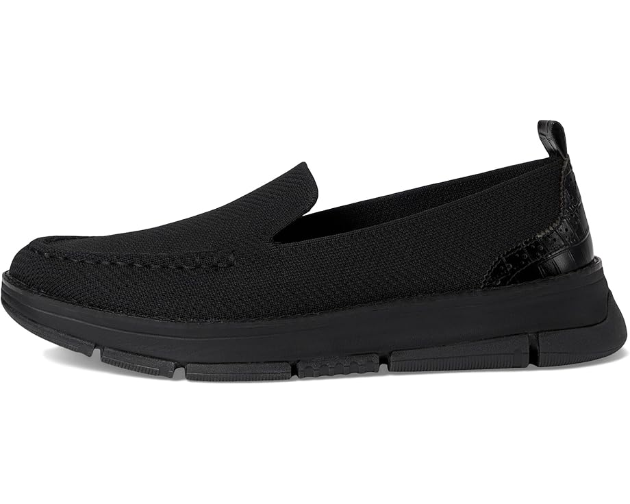 Лоферы Cole Haan Zerogrand Revel Stitchlite Venetians, цвет Black Knit/Croc Print/Black — фото 4