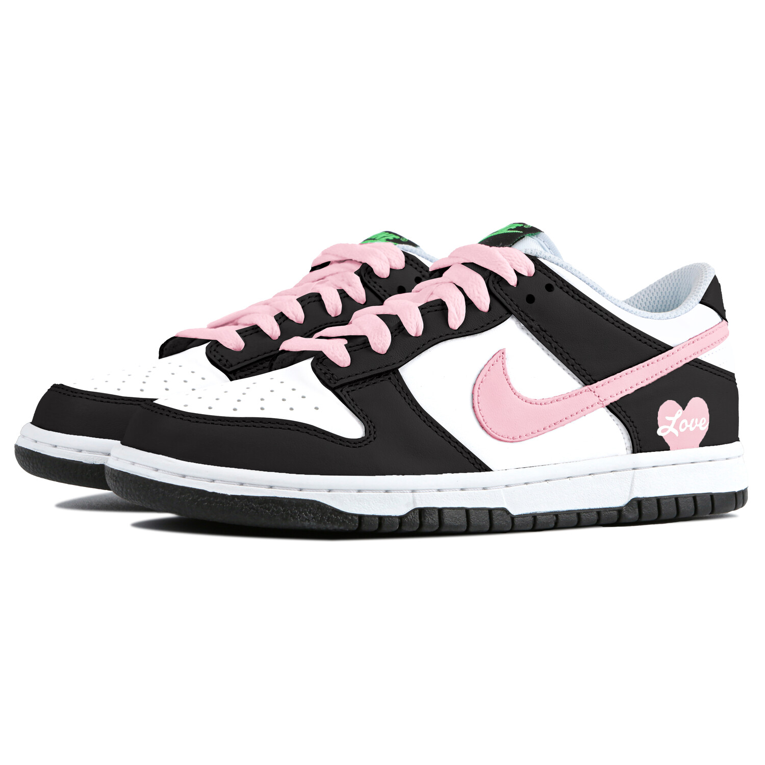

Кроссовки Nike Dunk Skateboarding Shoes Women's Low-top White/black/pink, белый