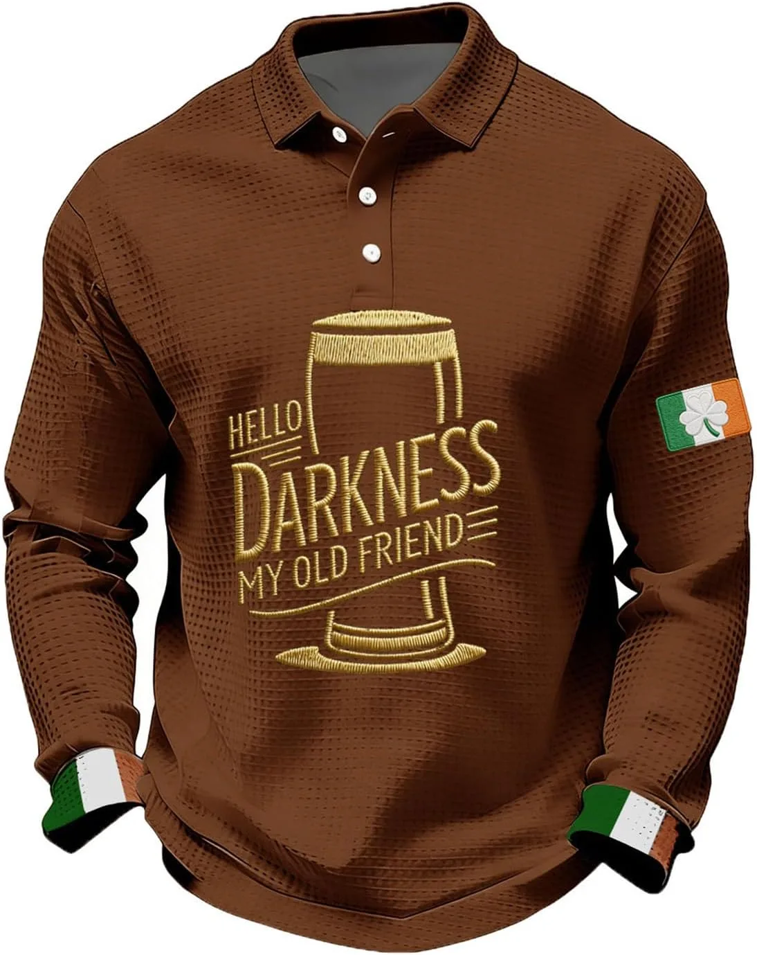 

Футболка с принтом Hello Darkness My Old Friend для мужчин, ирландская тематика, длинные рукава OAZKXCN