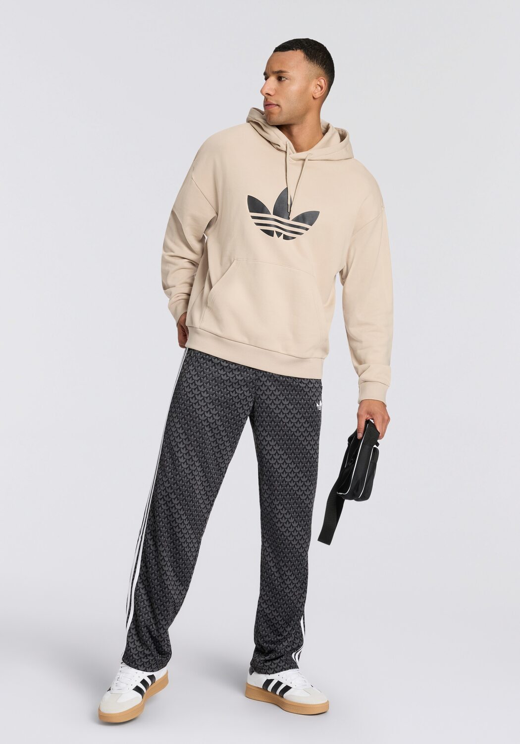 Adidas Originals Толстовка 'Trefoil' в бежевом цвете — фото 3