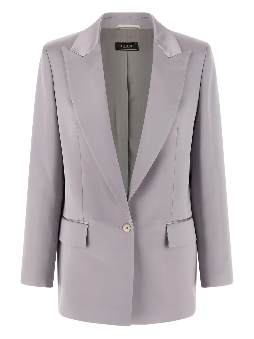 

Атласный пиджак Peserico, серый
