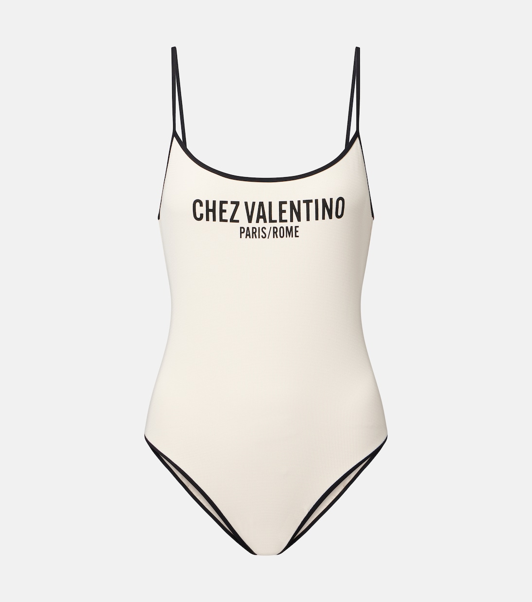 

Купальник с логотипом из пике Valentino, Betulla/Nero