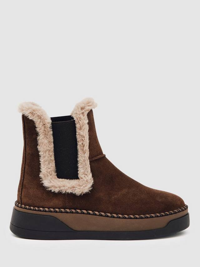Ботинки Lexi Suede до щиколотки Reiss, Chocolate