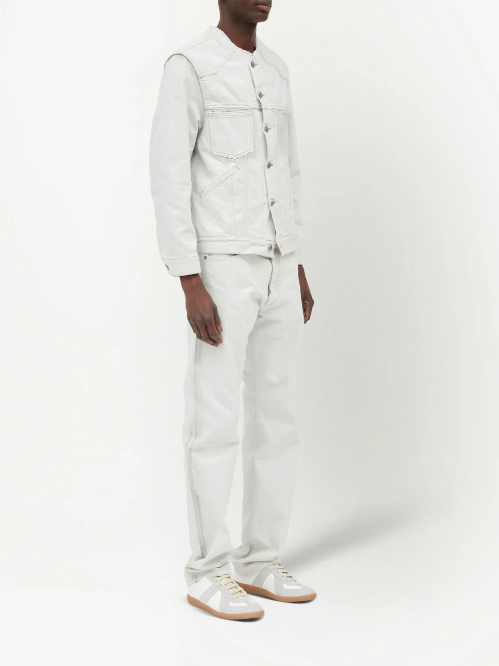 Джинсовая куртка Selvedge MAISON MARGIELA, нейтральный — фото 3