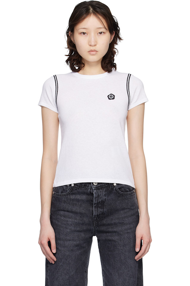 

Футболка Kenzo Paris 'boke flower 2.0' с вышивкой, белый