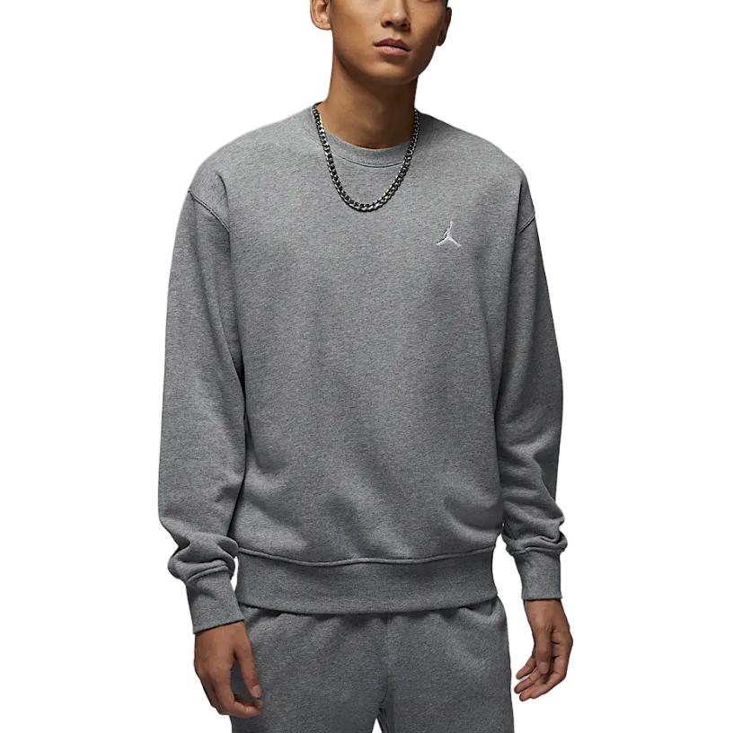 Бруклинская флисовая толстовка FW24 мужская Carbon Gray Jordan, серый — фото 3