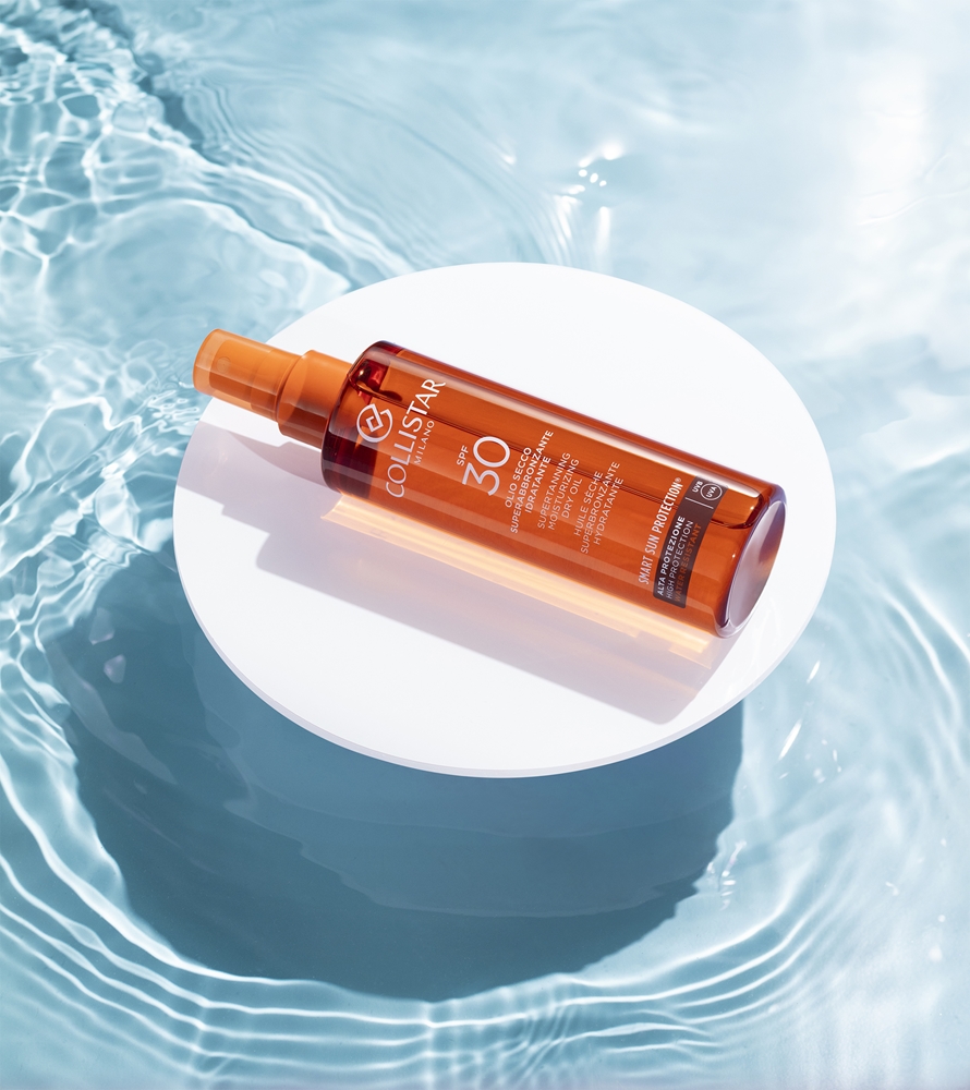 Умная защита от солнца, суперзагар, увлажняющее сухое масло SPF 30, сухое солнцезащитное масло SPF 30 Collistar, 200 мл — фото 2