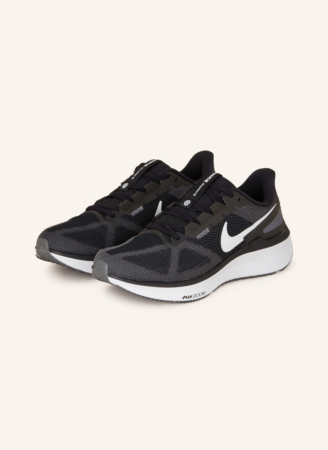 

Кроссовки air zoom structure 25 Nike, цвет SCHWARZ/WEISS/GRAU