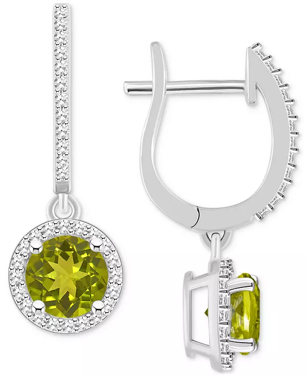 

Серьги-Подвески с застежкой-рустиком из стерлингового серебра с родолитовым гранатом (2-1/5 карата tw) и бриллиантами (1/3 карата tw) (также с опалом, голубым топазом, аметистом, перидотом и цитрином) Macy'S, peridot