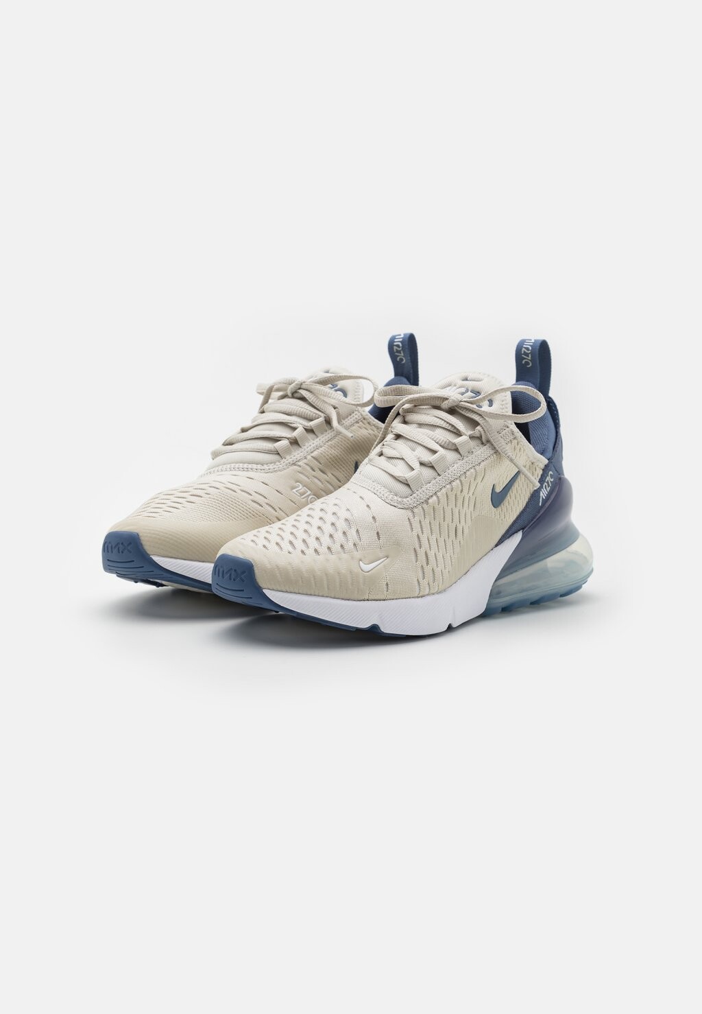 

Кроссовки Nike AIR MAX 270, цвет light bone/diffused blue/white/metallic silver