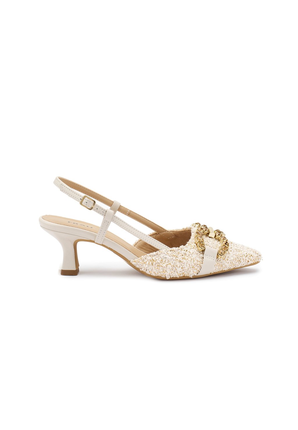 Туфли на каблуке BEJEWELLED BOUCL Frau Shoes, бежевый