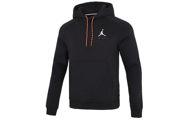 Толстовка Men's Air Jordan Casual Sports Drawstring Hooded Fleece Lined Black, черный — фото 2