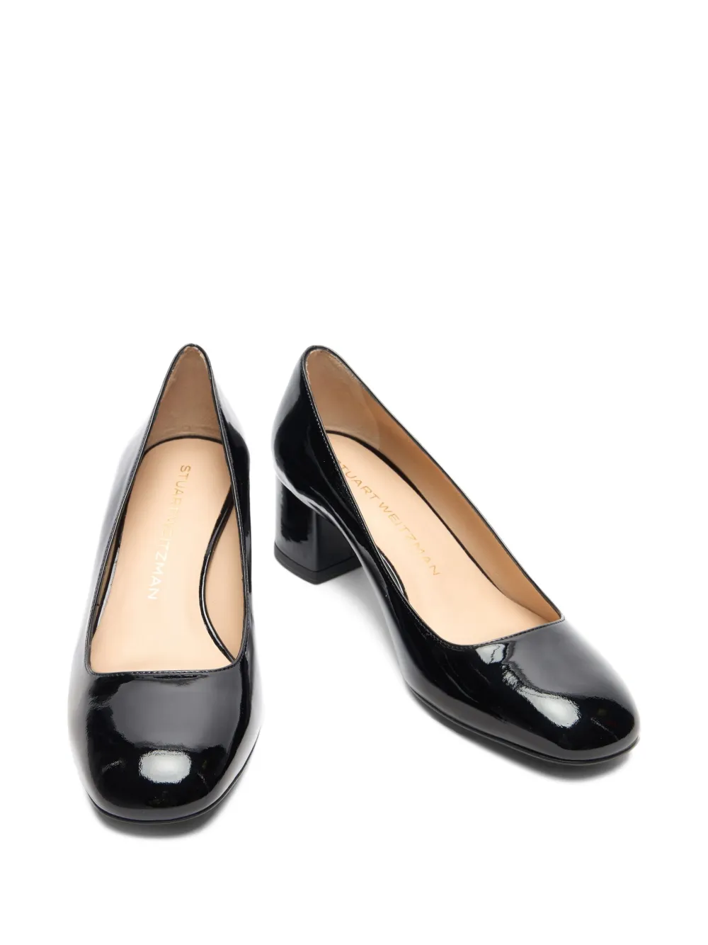 Лакированные туфли Maeve 50 на блочном каблуке Stuart Weitzman, черный — фото 3