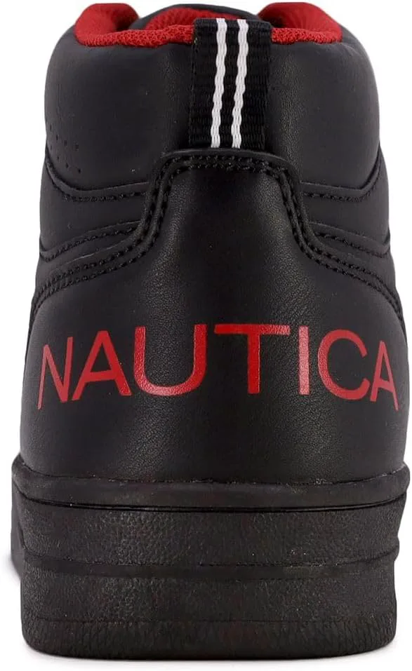 Кроссовки Nautica для детей: модная обувь на шнуровке с высокими ботинкообразными вставками для мальчиков и девочек (размеры для больших и маленьких детей) - Horizon, черный — фото 2