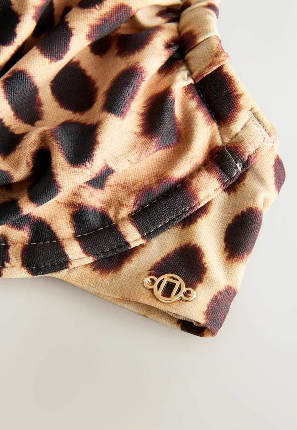 Верхняя часть бикини стандартного кроя без подкладки на косточках Next, Brown Leopard Print — фото 3