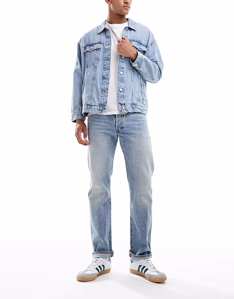 Джинсы Levi's 501 Original Straight Selvedge, светло-голубые
