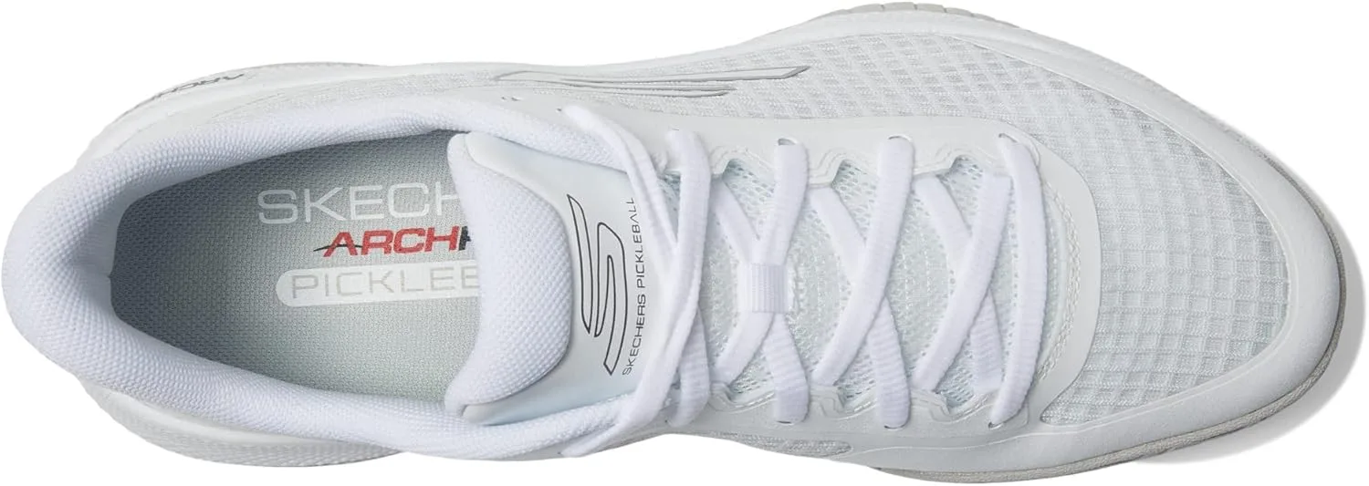 Мужские кроссовки Skechers Viper Court-Athletic для игры в пикбол, других видов спорта и отдыха на открытом воздухе. Воздух под защитным слоем от воды, белый — фото 2
