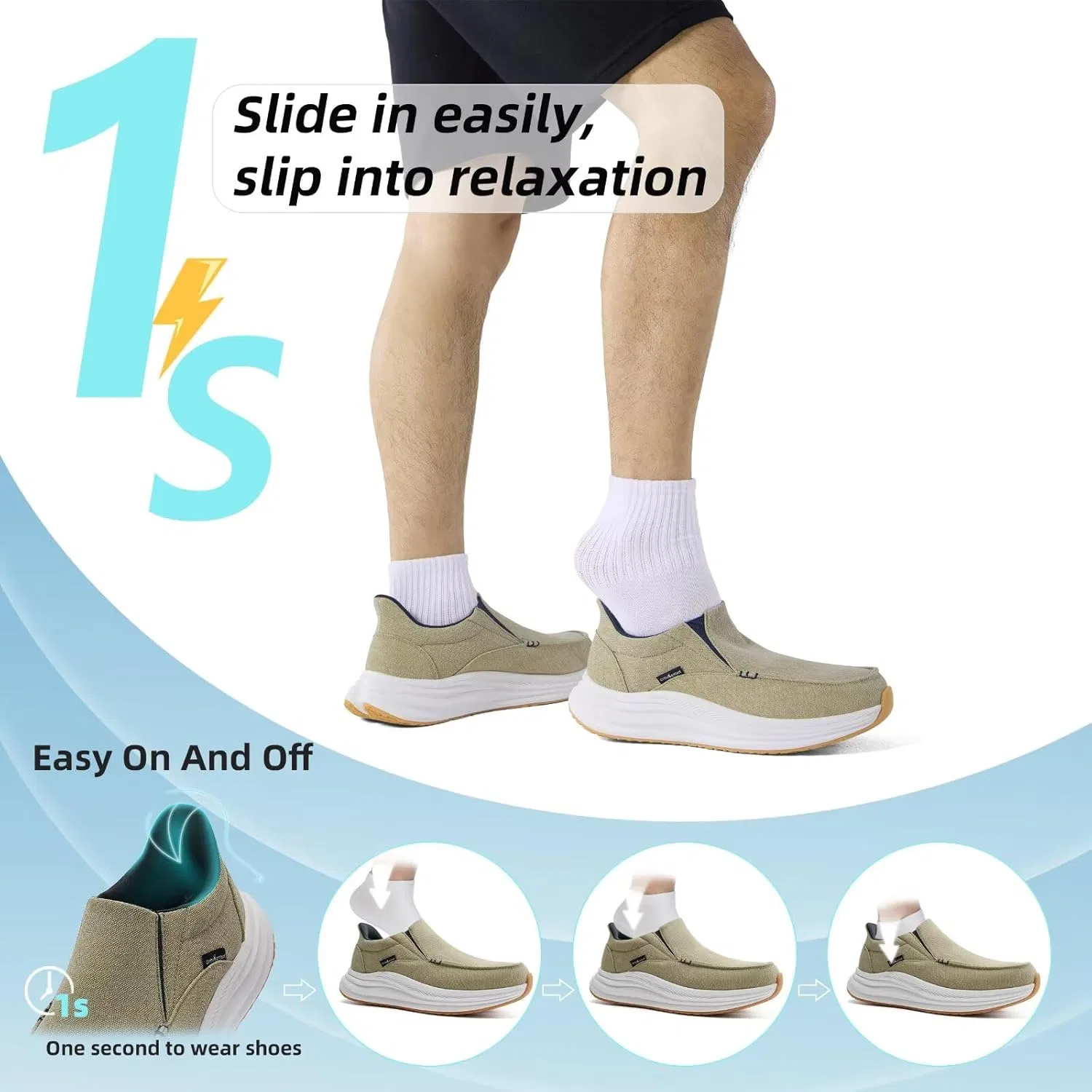 Лоферы с поддержкой стопы, хаки OrthoComfoot — фото 3