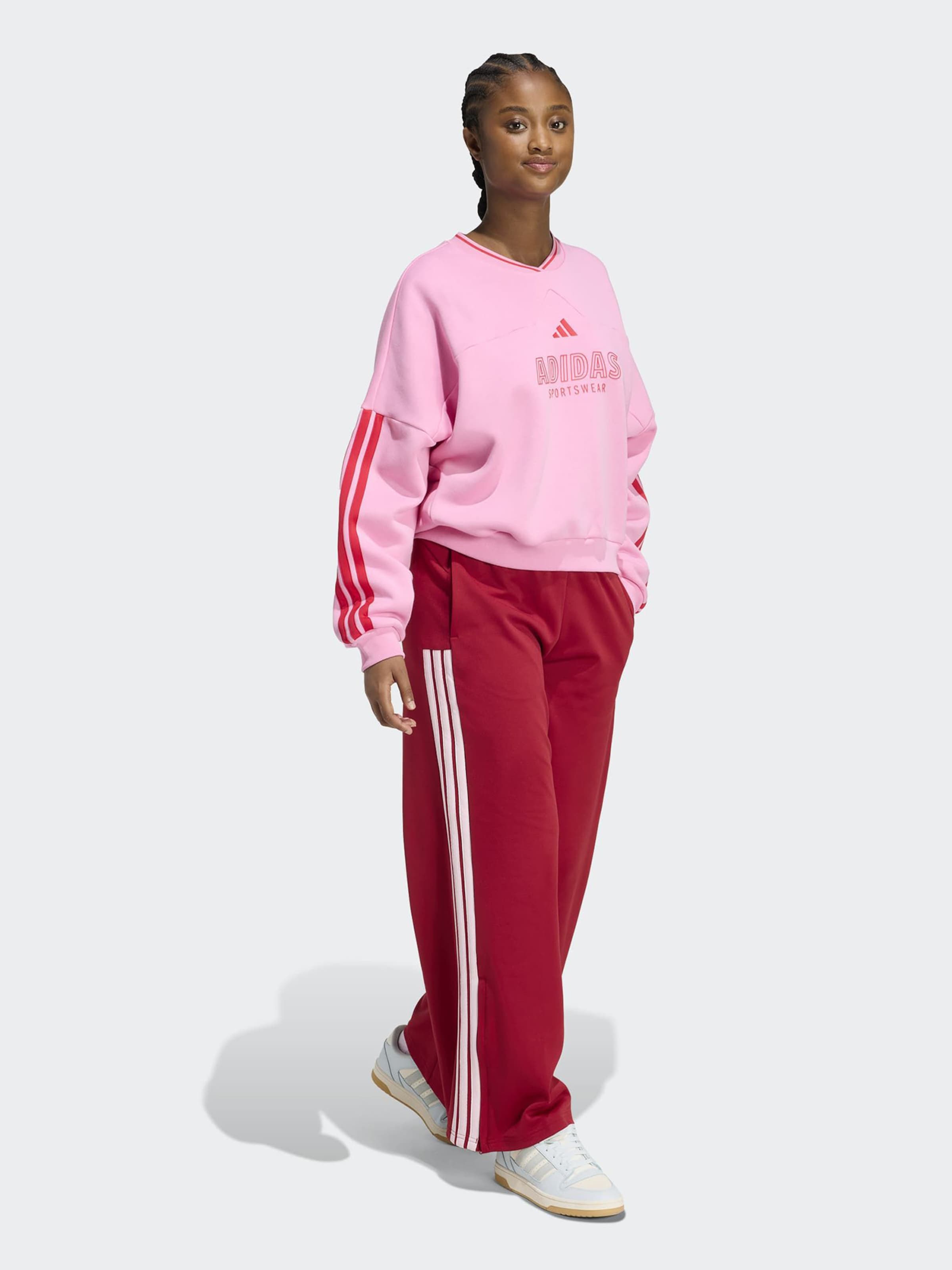 Adidas Sportswear Широкие спортивные брюки 'Her' в цвете Cranberry — фото 2