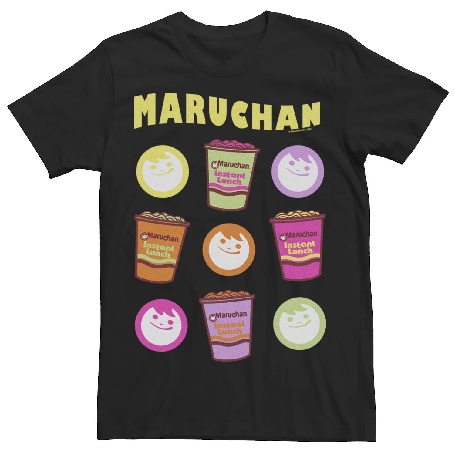 

Мужская футболка Maruchan с неоновым логотипом и чашкой Licensed Character