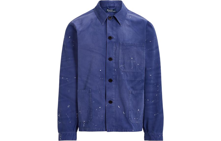

Джинсовая куртка мужская синяя Polo Ralph Lauren, Синий, Джинсовая куртка мужская синяя Polo Ralph Lauren