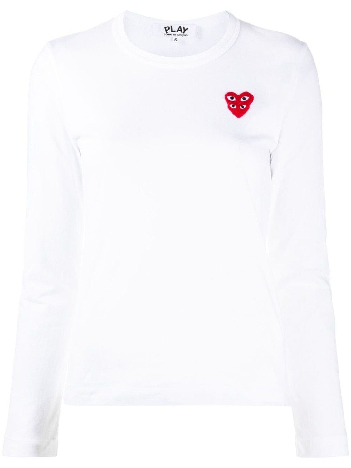 

Comme Des Garçons Play топ с длинными рукавами и вышитым логотипом, белый