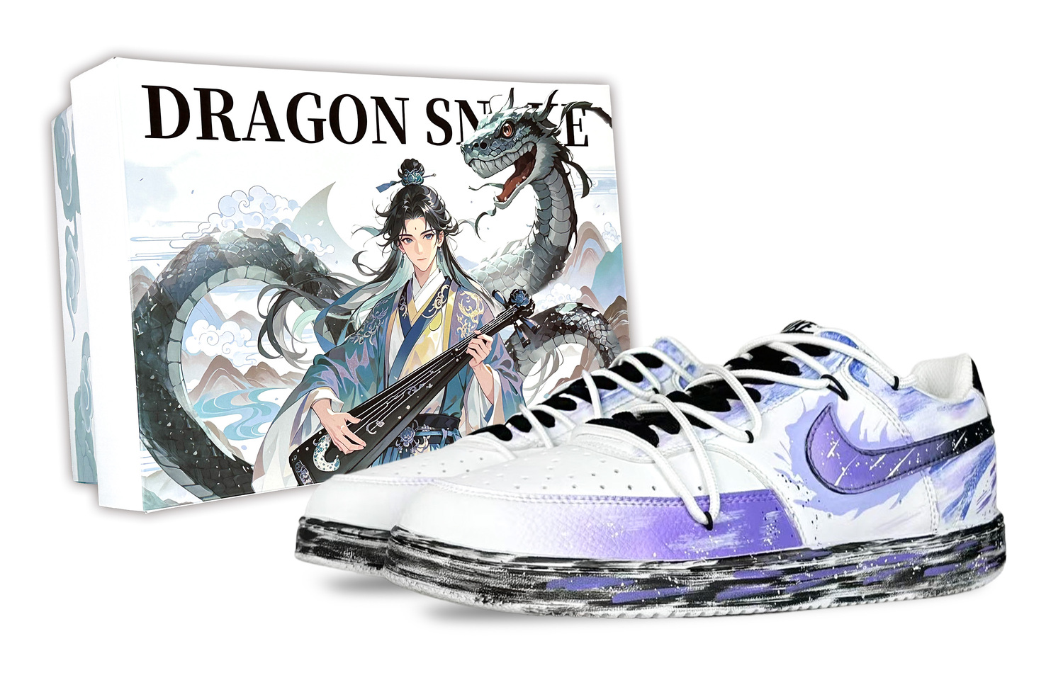 

Nike Кроссовки для скейтбординга Court Vision 1 мужские низкие бело-черные