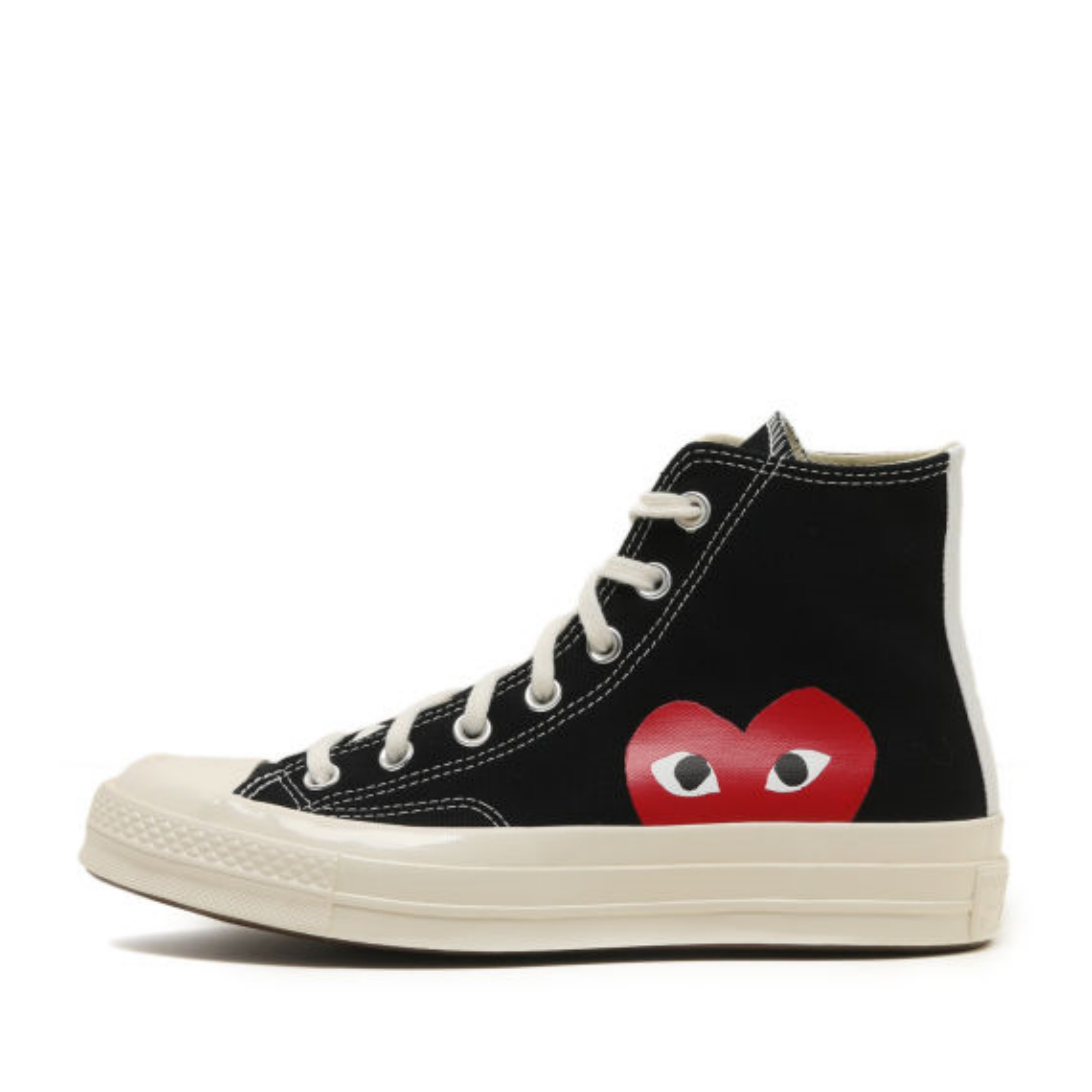 Туфли All Star Heart Print Balance с высоким берцем, устойчивые к истиранию и скольжению, унисекс CDG Play, Black