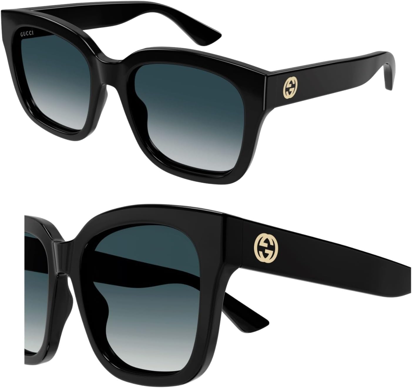 

Женские солнцезащитные очки Gucci GG1338SK с логотипом GG в виде переплетающихся букв, квадратной формы, неполяризованные – в комплекте роскошный набор для очков – черная оправа с серыми линзами