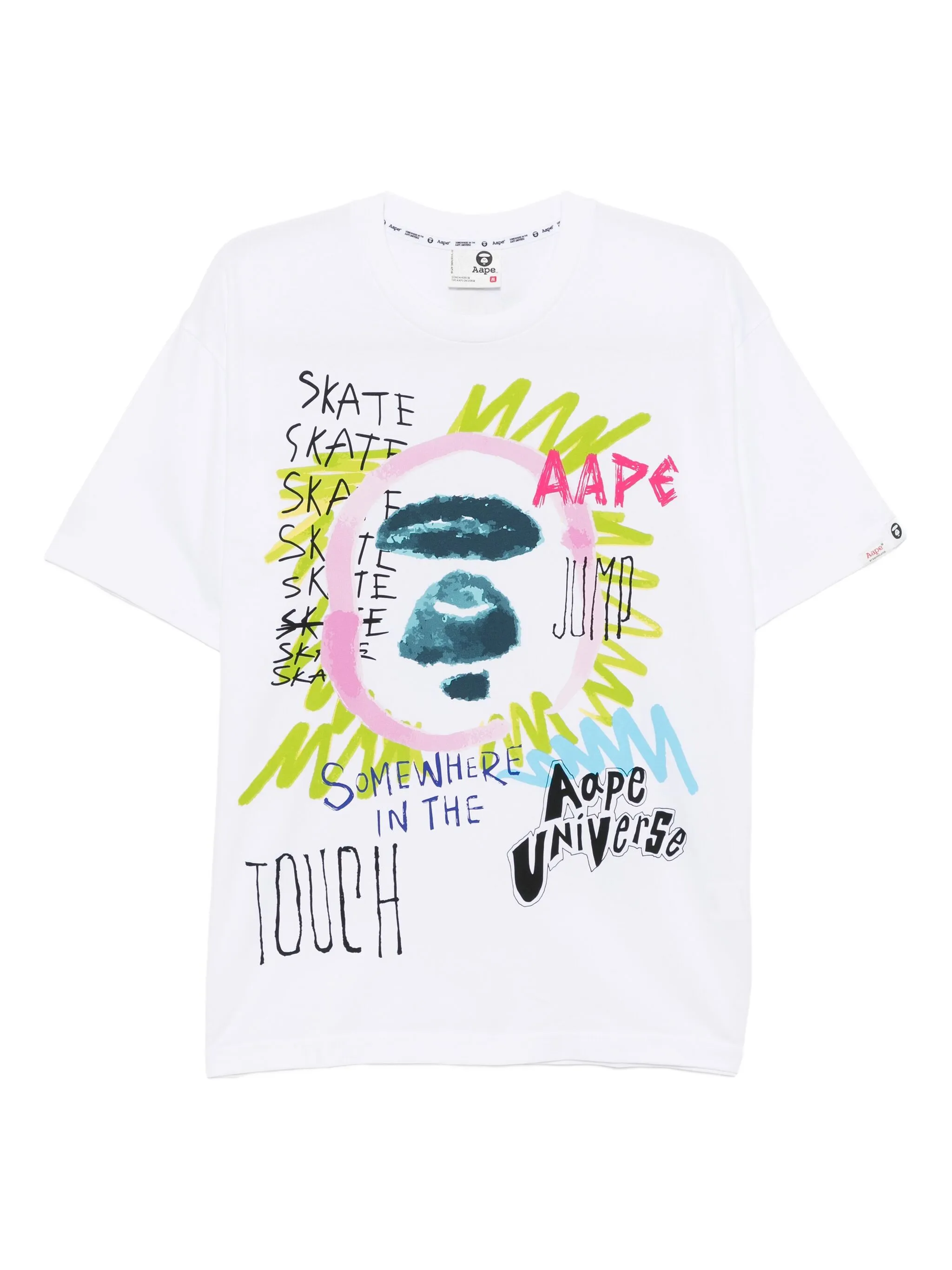 

Футболка с графичным принтом Aape By A Bathing Ape, белый